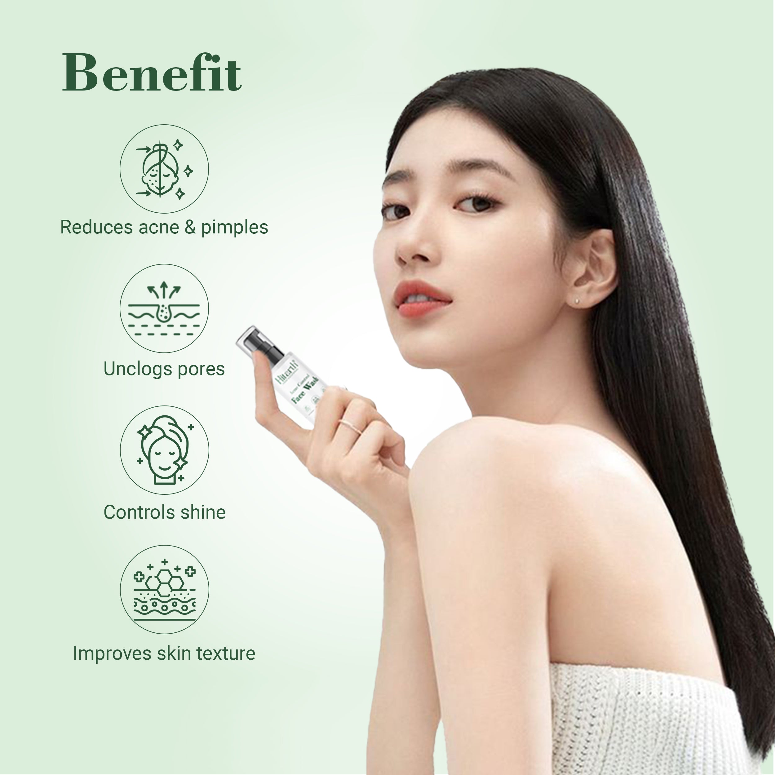 Hitarth Professional Face wash | Sulphate-free Gentle Skin Hydrating Face Wash Cleanser With Niacinamide | Contains Vitamin B5 & Vitamin B3 | For Women & Men | Sensitive Skin 100ML