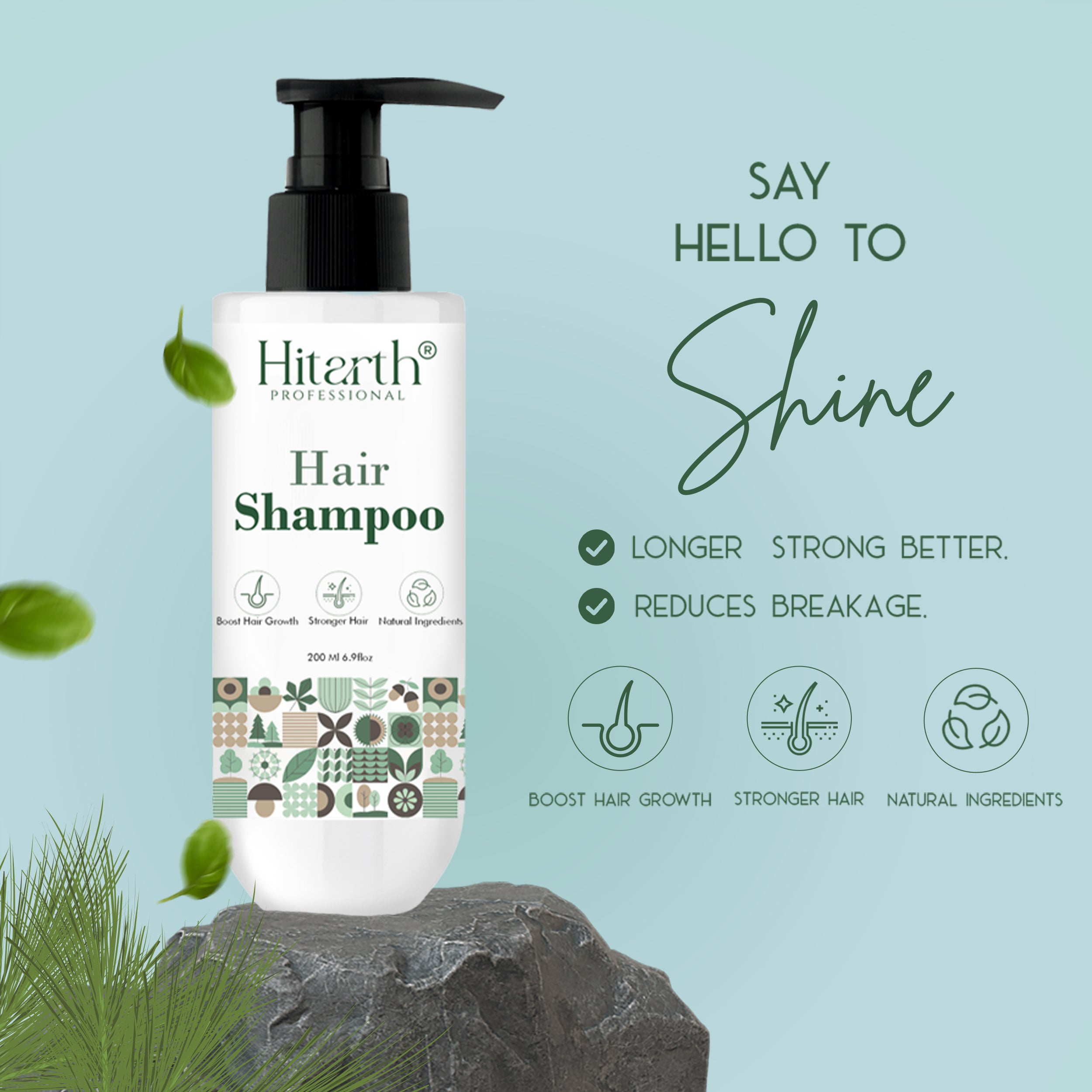 Hitarth Professional Shampoo | 10x Hair and  Fall Control Growth | Contains Natural Ingredients  For All Hair  Types For Women & Men | 200ML