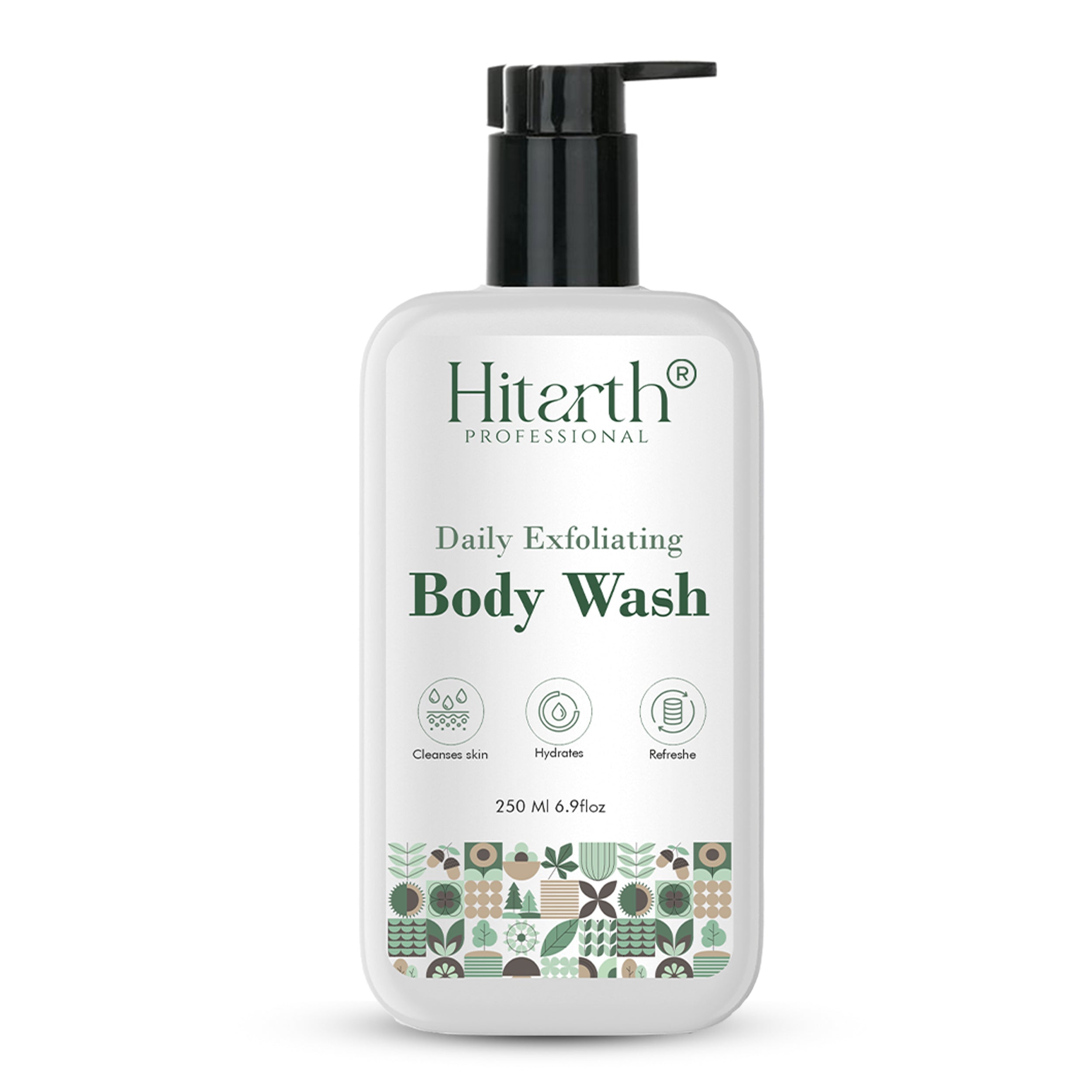 Hitarth Professional Exfoliating  Body Wash | Contains (Salicylic Acid, Vitamin E & Lactic Acid) | Gentle Exfoliating Shower Gel | Removes Tan | Prevents Dry, Rough, Bumpy Skin | For women & Men | 250ML